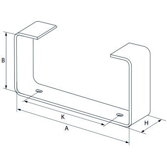 Крепление для плоских каналов 60х204
