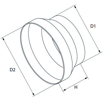 Переходник круглых систем Ø125/Ø150