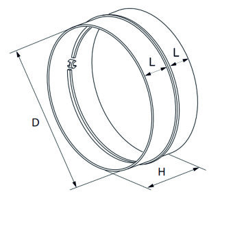 Соединитель круглых каналов Ø125