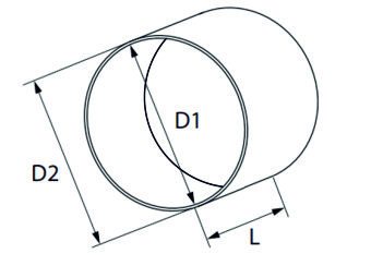 Элемент круглого канала Ø150 L60 мм