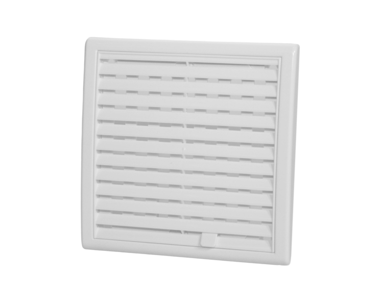Вентиляционная решетка со шторкой белая 150х150 мм