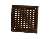 Вентиляционная решетка со шторкой коричневая 150х150 мм